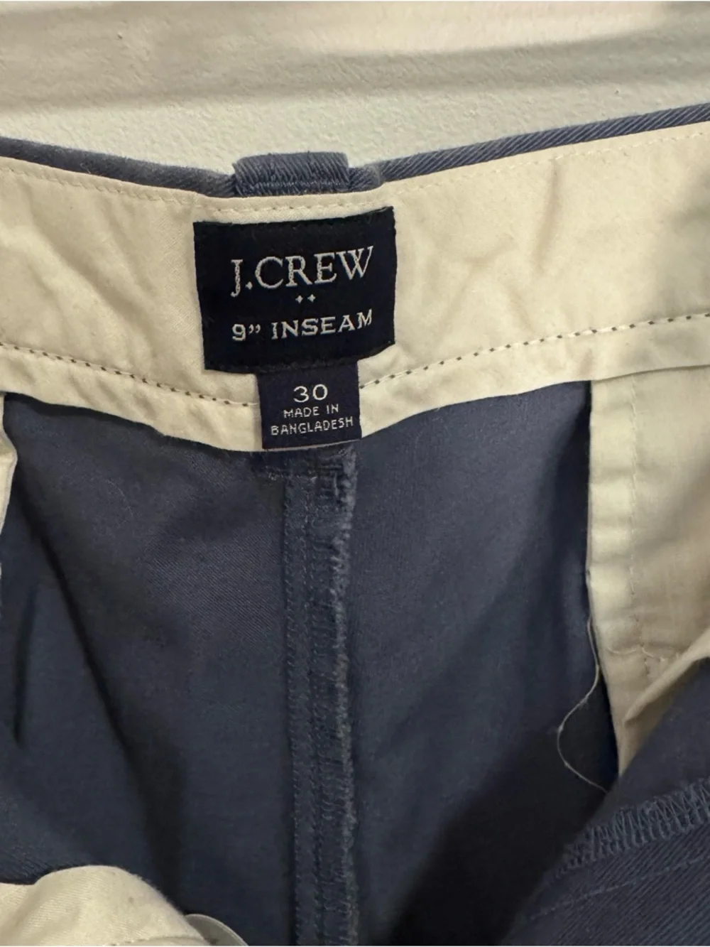 J. Crew Flat Front Chino Shorts - Navy Blue
